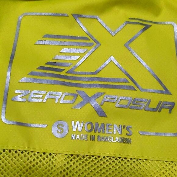 ZeroXposure Key Lime Yellow Lightweight Water Resistant Hooded Rain Jacket - Picture 13 of 15